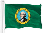 Load image into Gallery viewer, G128 Combo Pack: USA American Flag 3x5 Ft 150D Printed Stars & Washington State Flag 3x5 Ft 150D Printed