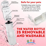 Load image into Gallery viewer, Portable Dog Water Bottle Dispenser 12 oz Silicone Strap & Filter