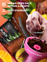 Load image into Gallery viewer, Black Mango Hookah Flavors Mango 3.5 ounce Tea Leaves Juicy Mango Herbal 100 Gram Hookah Shisha Tobacco Free Hookah Tobacco & Nicotine Free Shisha with Real Organic Shisha Hookah Flavors Mango Fruit