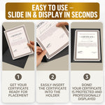 Load image into Gallery viewer, 50 Pack Premium Black Certificate Holders 8.5 x 11 inch Heavyweight 300gsm Cardstock Diploma Holder & Certificate Folder Award Certificate Folders for Graduation with Gold Foil Diploma Cover