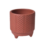 Load image into Gallery viewer, 4 Inch Terracotta Pot with Chevron Pattern Boho Ceramic Planter Clay Pots for Indoor Plants Succulent Planter with Drainage Hole and Mesh Net Garden & Home Decor