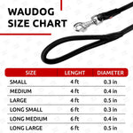 Load image into Gallery viewer, Rolled Leather Dog Leash 4 ft x 0.3 in All Sizes Black