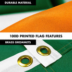 Load image into Gallery viewer, 6 Ft Tangle Free Spinning Flagpole Silver Ireland 3x5 ft Brass Grommets Printed