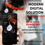 Load image into Gallery viewer, Rolled Leather Dog Collar Padded Large Dogs 15–19 in Neck Orange