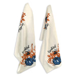 Load image into Gallery viewer, Set of 2 Grateful l Printed Dish Towels Hand Towels Boho Tea Towels Multifunctional Stylish Absorbent Quick Dry Soft 18 x28 100% Cotton Blue & Orange