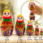 Load image into Gallery viewer, Nesting Dolls Set of 5 pcs Ukrainian Doll with Rowan Branches Matryoshka Doll