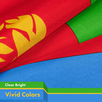 Load image into Gallery viewer, 2 Pack Eritrea Eritrean Flag 3x5 feet Printed 150D Indoor Outdoor Vibrant
