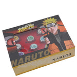 Load image into Gallery viewer, Naruto Akatsuki Rings Set 10pcs With Chain Cosplay Itachi Sharingan Box Anime