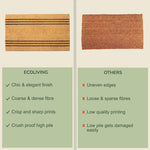 Load image into Gallery viewer, Coco Coir Door Mat Plain Welcome Mat with Stripes Beige 30x17