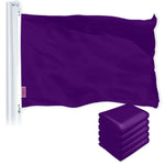 Load image into Gallery viewer, Solid Purple Color Flag 3x5 Ft 5Pack Printed 150D Polyester By G128