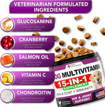 Load image into Gallery viewer, 2 Pack Dog Multivitamin Chewable with Glucosamine Vitamins for Dogs 240 Chews