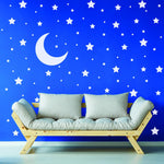 Load image into Gallery viewer, White Stars Stickers 220 Pcs Space Themed Bedroom Constellation Wallpaper Decals