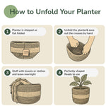 Load image into Gallery viewer, Jute Small Plant Pots Set of 3, 4.5 inches, Natural Jute
