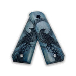 Load image into Gallery viewer, 1911 Raven Series 1911 Wooden Pistol Grips Ambi Safety Cut Blue Raven for 1911