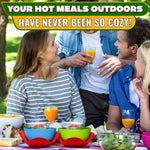 Load image into Gallery viewer, 2 Pcs Red Microwave Bowl Holder (7.5 ×7.5 ) – Microwave Bowl Cozy with Durable Heat Resistant Fabric for Hot Dishes – Effortless Secure Serving of Hot Food Bowls Cups & Saucers