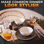 Load image into Gallery viewer, Plastic Chargers for Dinner Plates Set of 4 Large 13 inch Round Design Colorfast and Elegant Suitable for Dinner Settings Events Weddings and Gatherings Faux Wood Charger Plates