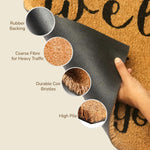 Load image into Gallery viewer, Coir Doormat Non-Slip PVC Backing 'Hope You Like Dogs' Print 30x17 in Beige & Black