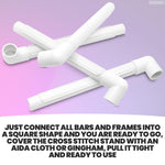 Load image into Gallery viewer, 11 Inch Plastic Embroidery Hoop Snap Needlework Frame White Plastic Sewing Hoops Hand Embroidery Hoops Snap Needlework Frame Cross Stitch Frame Square Embroidery Hoop for Cross Stitching Quilting