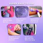 Load image into Gallery viewer, Waxing Kit for Women Men Hard Wax Kit for Hair Removal Wax Warmer Kit Purple