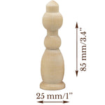 Load image into Gallery viewer, 10 pcs Unfinished Wood Chess Pieces King Paint Your Own DIY Chess Keychain