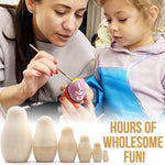 Load image into Gallery viewer, Blank Nesting Dolls Set 6 pcs Unpainted Russian Nesting Dolls Matryoshka DIY