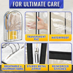 Load image into Gallery viewer, 4 Pcs Clear Garment Bags for Hanging Clothes – Dust Proof Suit Bags for Closet Storage (40 x24 x10 ) with Zipper Sides – Designed for Travel & Organization Protects Clothes & Keeps Them Ready to Wear