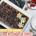 Load image into Gallery viewer, 1 4 Sheet Cake Board Rectangle 9.9 x 13.8 Rectangle Cake Boards for Pastries Grease and Moisture Resistant Thick Sturdy Material with Fancy Pattern Easy to Clean Suitable for Any Celebration