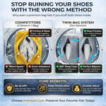 Load image into Gallery viewer, Shoe Washing Machine Bag 2 Pack for Washer Dryer Thick Padded Sneaker Laundry Bags with Mesh Panels Zipper Protective Shoe Washer Bag for Running & Gym Shoes