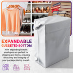 Load image into Gallery viewer, White Gusseted Poly Mailers 10 x 13 x 2 Inch Pack of 50 Poly Shipping Envelopes for Clothing 2.5 Mil. Plastic Shipping Bags Self Seal. Mailing Packages
