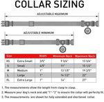 Load image into Gallery viewer, Waterproof Glow Dog Collar Adjustable 14–22 in Neck x 0.5 in Wide Buckle