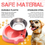 Load image into Gallery viewer, Crate Water Bowl for Dogs & Cats No-Spill Stainless Steel 7.5x7.4x1.7 in Pink