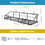 Load image into Gallery viewer, Adhesive Shower Caddy 2 Pack Black Shelf Organizer with Hooks Stainless Steel