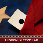 Load image into Gallery viewer, 2 Pack: American USA TeaStained Flag 2x3 Ft ToughWeave Pro Series Pole Sleeve Embroidered 420D Polyester Embroidered Stars