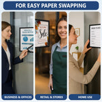 Load image into Gallery viewer, 30 Pack Magnetic Sign Holder 8.5 x 11 inch with Adhesive Back Magnetics Poster Frame Magnetic Paper Holder Reusable Adhesive Frames Magnet Frame for Wall Windows Magnet Document Holders