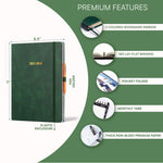 Load image into Gallery viewer, 2025 2026 HARDCOVER Leather Planner Weekly & Monthly 8.5x11 Inches Academic Planner Business Personal or Student Pen Holder Thick Paper July 2025 June 2026 (Dark Green)