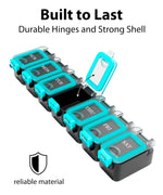 Load image into Gallery viewer, Weekly Pill Organizer 1 time a Day Pill Box 7 Day with Enhanced Waterproof Seal Large compartments Hold Big Vitamins & Supplements Upgraded Locking lids for Home & Travel use Durable Hard case