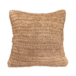 Load image into Gallery viewer, Raffia Hand Knitted Pillow Cover 18x18 inch Boho Decorative Cushion Cover for Couch Sofa or Bed Rustic Natural Throw Pillow Case