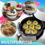 Load image into Gallery viewer, Air Fryer Muffin Pan 3.5 5.8L Compatible 7 Cup Tray Nonstick Silicone Muffin Pans for Baking Air Fryer Silicone Egg Mold with 7.09 x7.09 x0.28 Size Easy Use and Smooth Cleaning Functionality