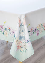Load image into Gallery viewer, Watercolor Easter Bunny Rectangle Easter Tablecloth Non Iron Stain Resistant