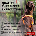 Load image into Gallery viewer, Waterproof Dog Harness Adjustable 24–35 in Metal Clasp & QR Tag Orange