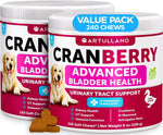 Load image into Gallery viewer, Dog UTI Treatment 240 Chews 2-Pack Cranberry Bladder & Kidney Support