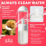 Load image into Gallery viewer, Portable Dog Water Bottle Dispenser 12 oz Silicone Strap & Filter