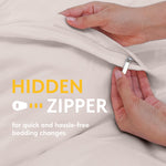 Load image into Gallery viewer, Beige Duvet Cover Queen Size Microfiber Set of 1 Down Comforter Cover 2 Pillows