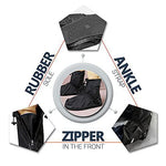 Load image into Gallery viewer, Short Waterproof Shoe Covers for Rain 2 Pairs of XX Large Reusable Walking Boot Covers with Rubber Sole Non Slip PVC Galoshes for Women and Men. Pack of 4 Zipper Front Protectors for Outdoors.