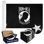 Load image into Gallery viewer, POW MIA Flag 2x3FT 5Pack Doublesided Embroidered Polyester By G128