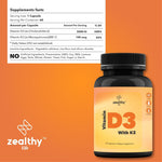 Load image into Gallery viewer, Zealthy Life Vitamin D3 with K2 60 Capsules
