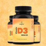Load image into Gallery viewer, Zealthy Life Vitamin D3 with K2 60 Capsules