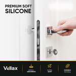 Load image into Gallery viewer, Wall Protectors 4 Pcs of Clear Rubber Knob Self Adhesive Guard Door Bumper Reusable Solution for Stopping Damage & Noise from Doors in Your Home or Office Durable Shock Absorbent Discreet