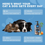 Load image into Gallery viewer, Omega 3 Fish Oil for Dogs and Cats Healthy Skin and Coat Support Supplement Omega 3 6 9 EPA DHA Fatty Acids Itchy Skin, Shedding, Immunity, Joint Wild Caught Salmon and Pollock Food Topper
