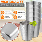 Load image into Gallery viewer, 15pcs Stainless Steel Shot Glasses Drinking Vessel 30 ml (1oz) Outdoor Camping Travel Coffee Tea Cup Silver Cup Unbreakable Metal Shooters for Whiskey Tequila Liquor Great Barware Gift